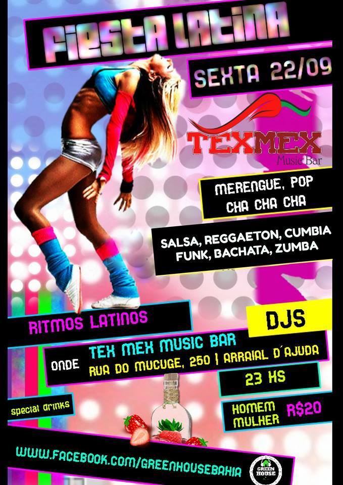 Cartaz   TexMex Music Bar - Rua du Mucug, 250, Sexta-feira 22 de Setembro de 2017
