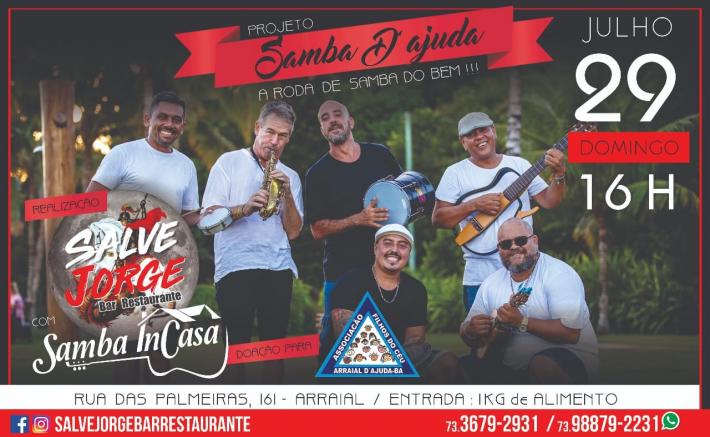 Cartaz   Salve Jorge Restaurante e Bar - Rua das Palmeiras, 161 - So Francisco, Domingo 29 de Julho de 2018