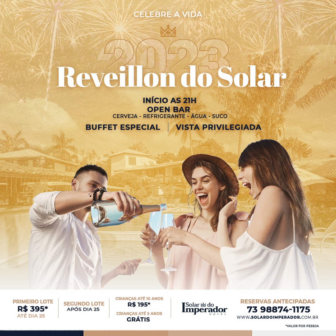 Cartaz   Hotel Solar do Imperador - Estrada do Aeroporto, 317, Sábado 31 de Dezembro de 2022
