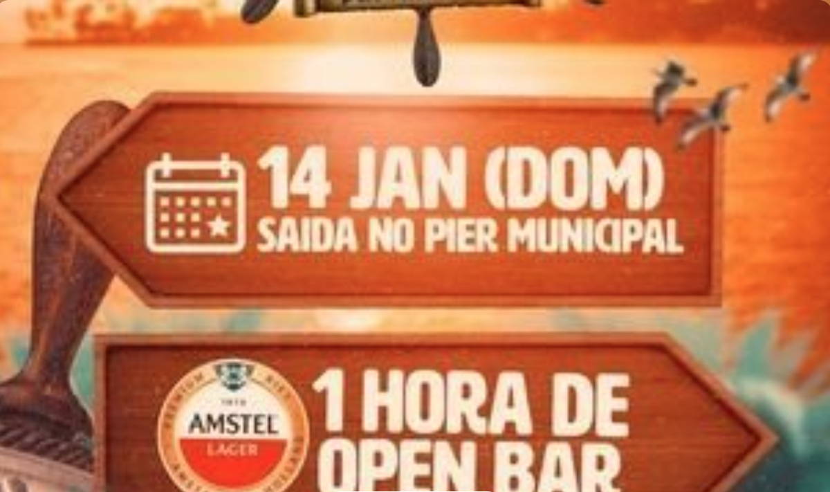 Cartaz   Pier Municipal - Avenida do Descobrimento, 859, Domingo 14 de Janeiro de 2024