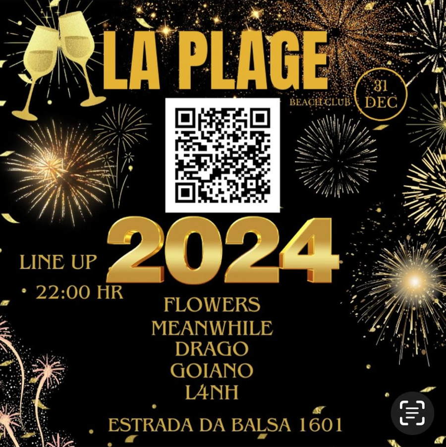 Cartaz   La Plage Beach Club - Estrada da Balsa 1601, Domingo 31 de Dezembro de 2023