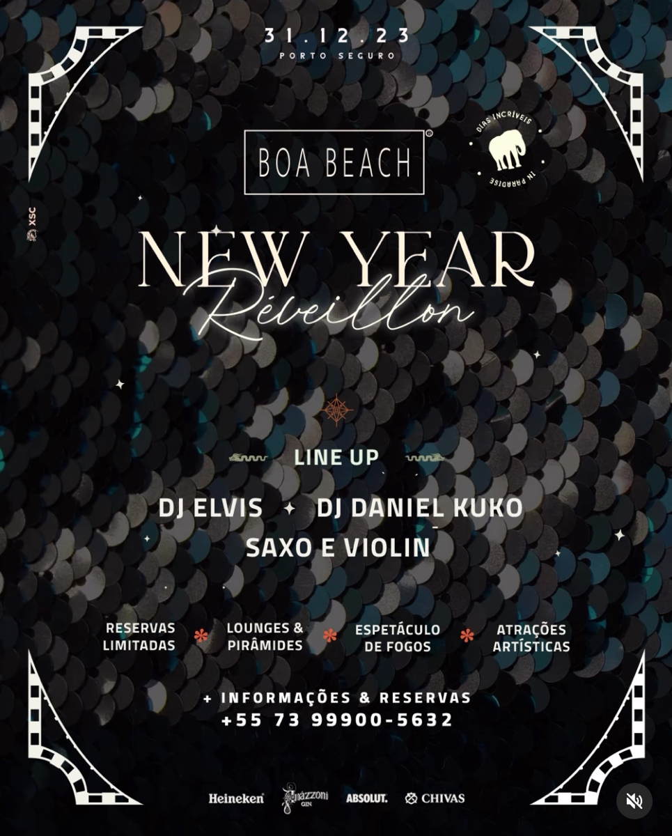 Cartaz   Boa Beach - Av. Beira Mar, 5320, Domingo 31 de Dezembro de 2023