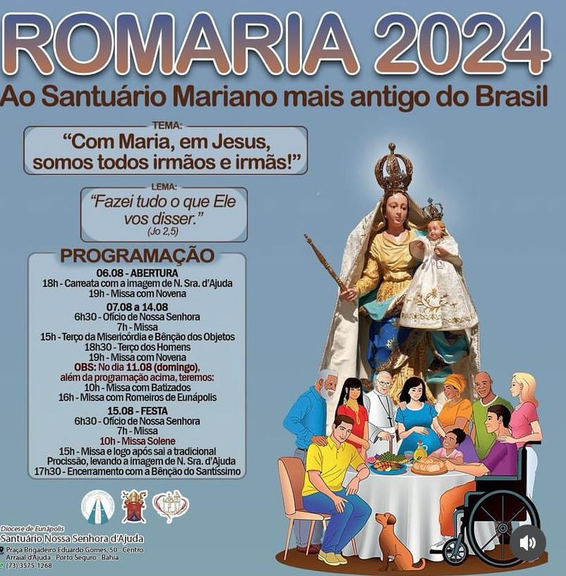 Cartaz   Santurio Nossa Senhora d'Ajuda - Praa da Igreja, Do dia 6 ao dia 15/8/2024