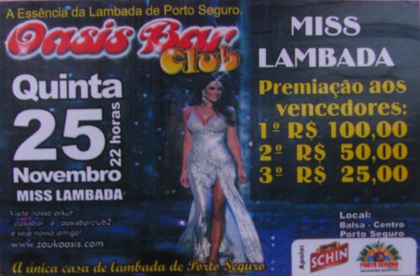 Cartaz Oasis Bar Club - Balsa, Quinta-feira 25 de Novembro de 2010