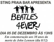 Cartaz Sting Praia Bar - Estr. da Balsa 1937, Praia de Araçaípe, Domingo 5 de Dezembro de 2010