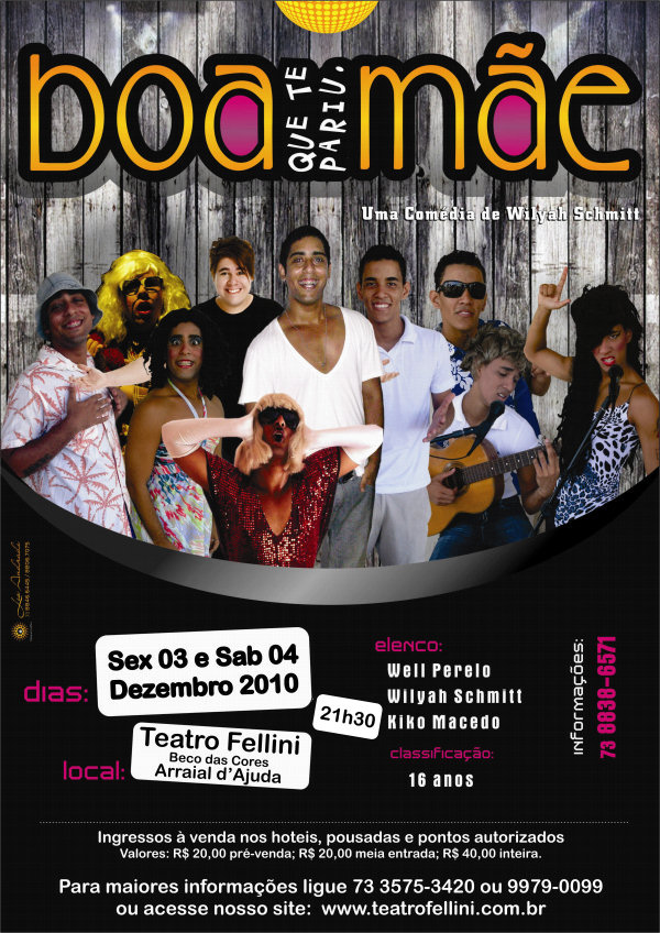 Cartaz Teatro Fellini - Beco das Cores - Rua do Mucugê, 201, Sábado 4 de Dezembro de 2010