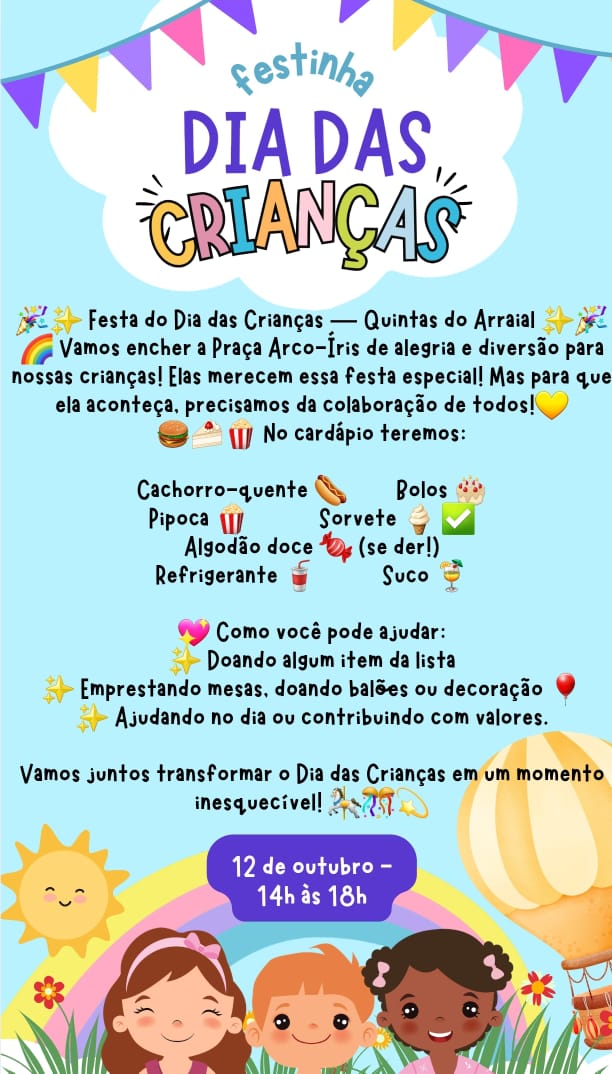 Cartaz   Praa Arco-Iris - Rua Arco-Iris, Domingo 12 de Outubro de 2025