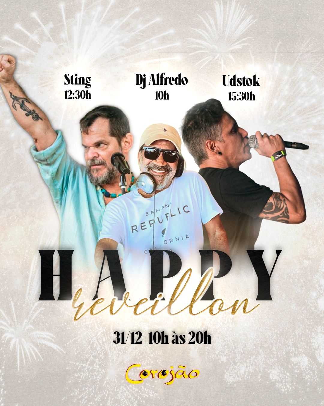 Cartaz Corujão - Estrada da Balsa, 1813 - Praia de Araçaípe, Quarta-feira 31 de Dezembro de 2025