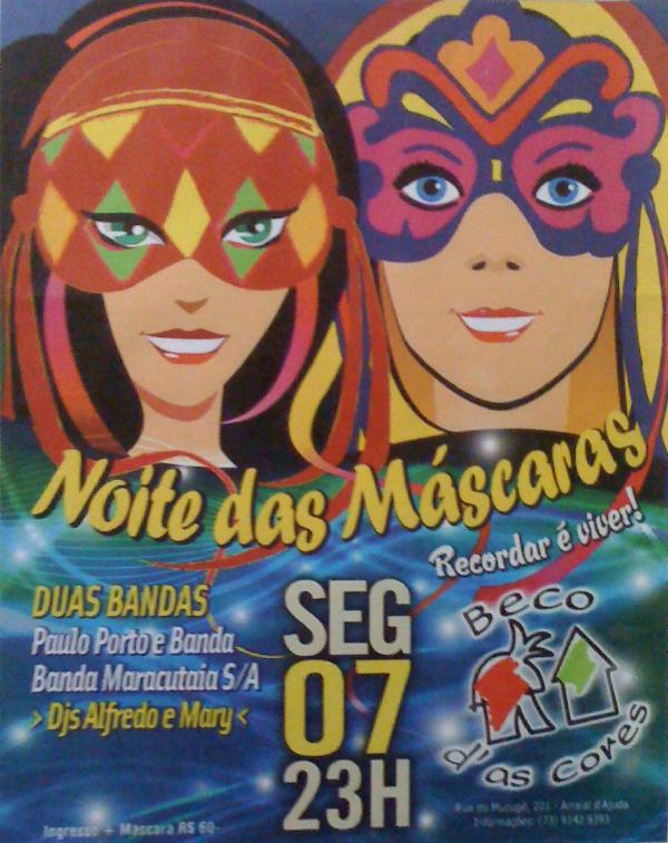 Cartaz Beco das Cores - Rua do Mucugê, 201, Segunda-feira 7 de Março de 2011