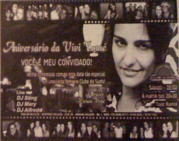 Cartaz   Clube do Sushi - Rua do Mucug - Shopping d'Ajuda, Sábado 19 de Fevereiro de 2011