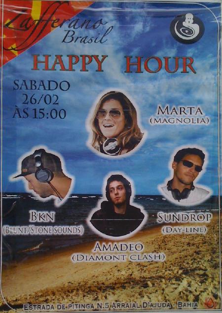 Cartaz Zafferano Brasil - Estrada da Pitinga n°5, Praia do Parracho, Sábado 26 de Fevereiro de 2011