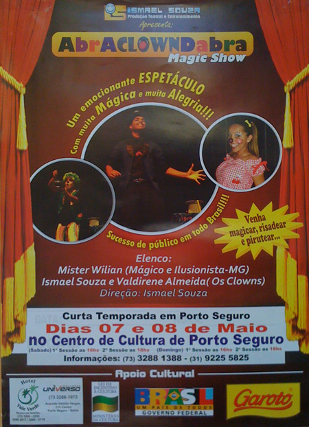 Cartaz   Centro de Cultura - Rua XV de Novembro, Paquet , Do dia 7 ao dia 8/5/2011