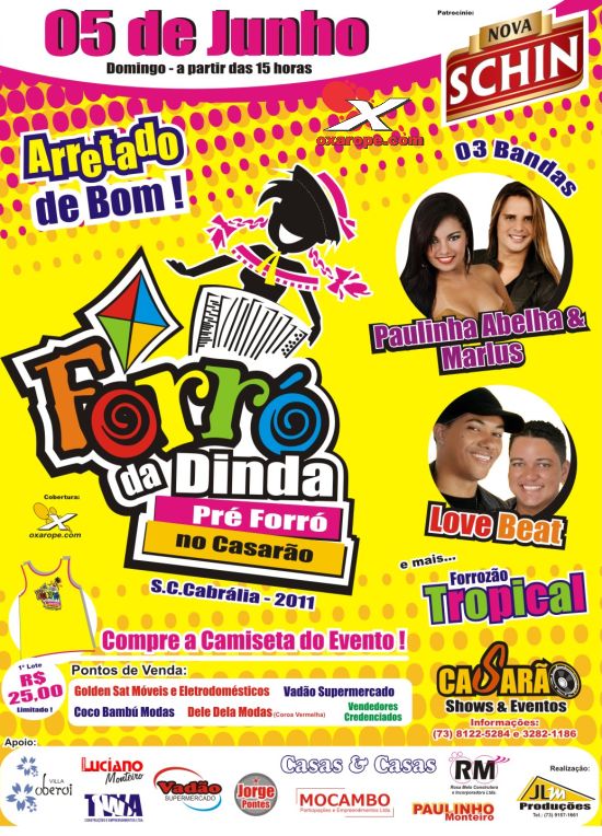 Cartaz Casarão, Domingo 5 de Junho de 2011
