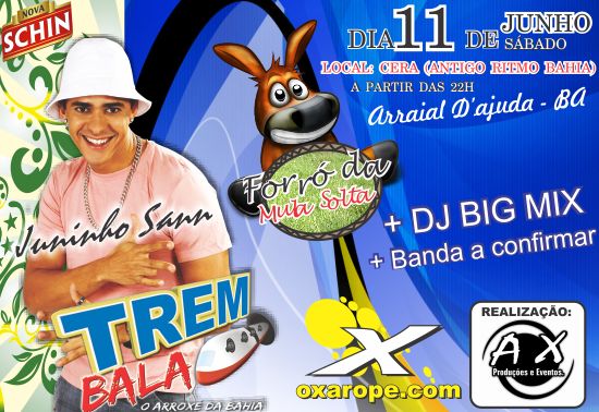 Cartaz Cera (antigo Ritmo Bahia), Sábado 11 de Junho de 2011