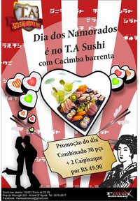 Cartaz T.A. Sushi Rock'n Rave - estrada do Mucugê, 300, Domingo 12 de Junho de 2011