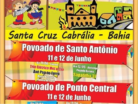 Cartaz Povoado de Ponto central e de Santo Antônio, Do dia 11 ao dia 12/6/2011