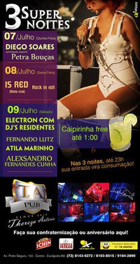 Cartaz T.A. Pub - estrada do Mucugê, 300, Sexta-feira 8 de Julho de 2011