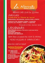 Cartaz   La Nonna Massas e Lasanhas, Domingo 23 de Dezembro de 2012