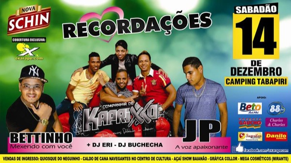 Cartaz   Camping Tabapiri - BR-367, Km 61.5, Sábado 14 de Dezembro de 2013