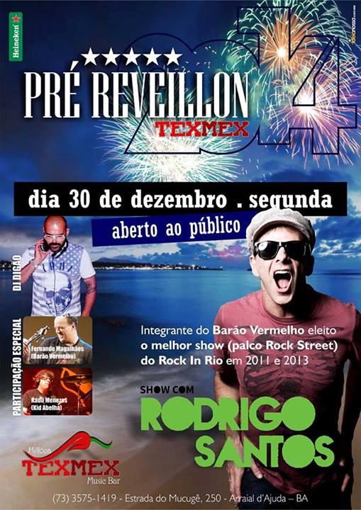 Cartaz   Milloca TexMex Music Bar - Rua du Mucug, 250, Segunda-feira 30 de Dezembro de 2013