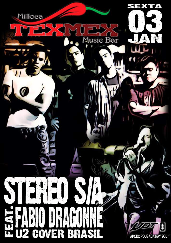 Cartaz   Milloca TexMex Music Bar - Rua du Mucug, 250, Sexta-feira 3 de Janeiro de 2014