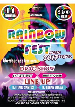panfleto Rainbow Fest Porto Seguro 2017