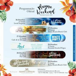 panfleto Mannu Weekend - White Party