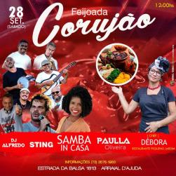 panfleto Paulla Oliveira, Samba InCasa, Sting + Feijoada