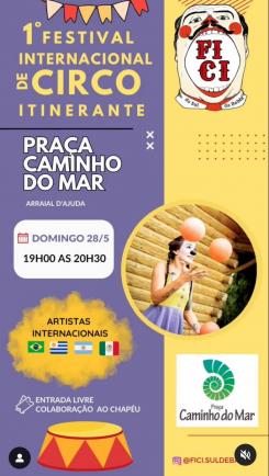 panfleto 1º Festival Internacional de Circo Itinerante