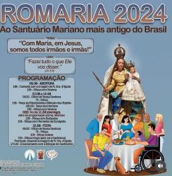 panfleto Romaria 2024 - Festa de Nossa Senhora d'Ajuda