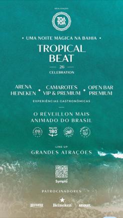 panfleto Rveillon Tropical Beat 2026