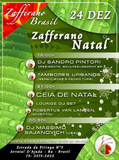 panfleto Ceia de Natal do Zafferano