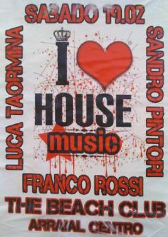 panfleto I Love House Music