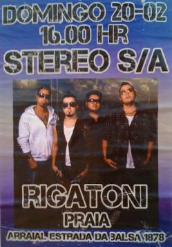 panfleto Banda Stereo S/A