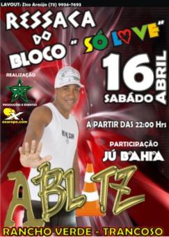 panfleto Ressaca do Bloco S Love 