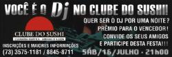 panfleto Voc  o DJ no Clube de Sushi
