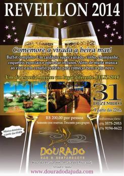 panfleto Reveillon Dourado 2014