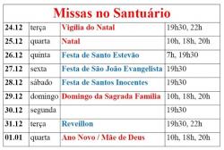 panfleto Missa de Reveillon
