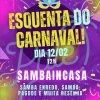 panfleto Esquenta do Carnaval - Samba InCasa 
